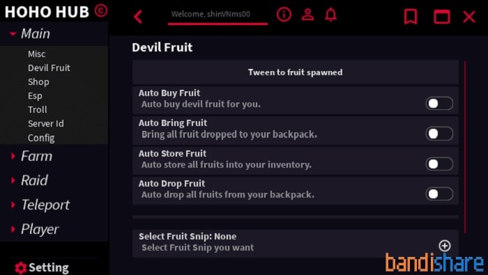 SeraHub Blox Fruits Mobile Script